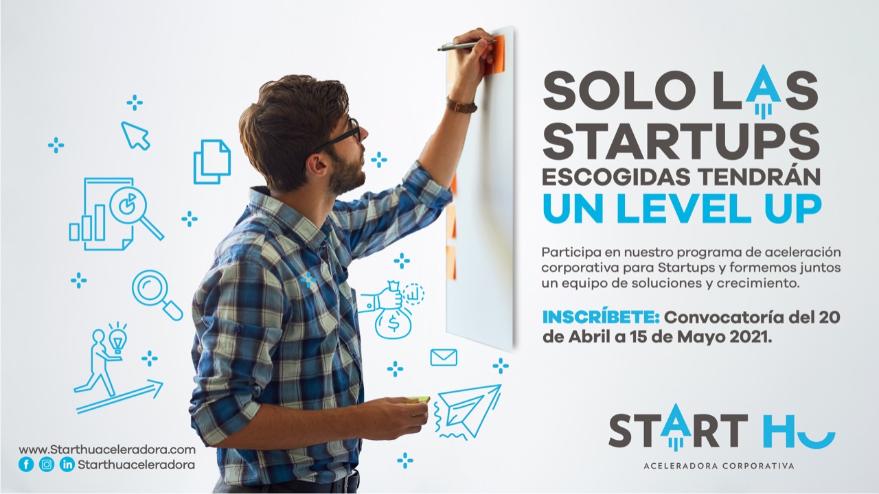 Convocatoria Starthu para startups estará abierta hasta el 15 de mayo.