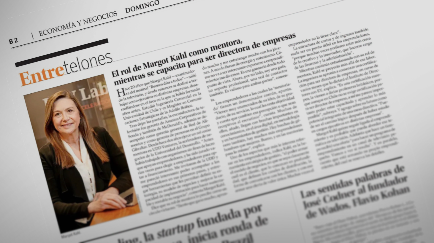 El rol de Margot Kahl como mentora, mientras se capacita para ser directora de empresas.